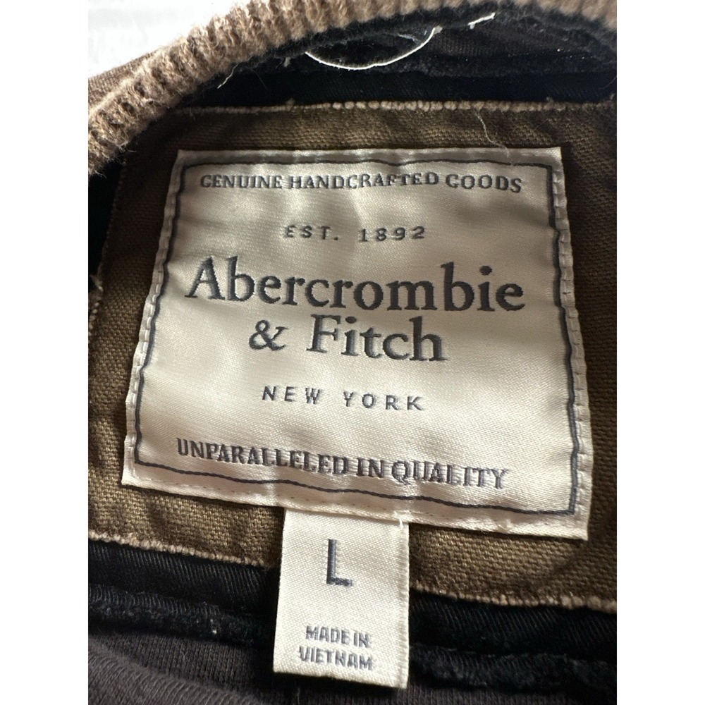 Abercrombie & Fitch Sweatshirt‎ Men's Large Muscle Fit Brown Crewneck Cotton - Picture 4 of 10